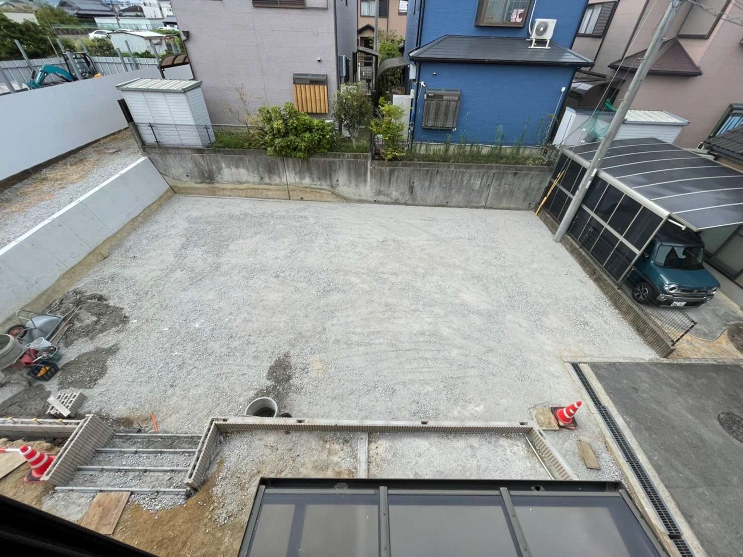 【岸和田市】外構工事施工中写真。